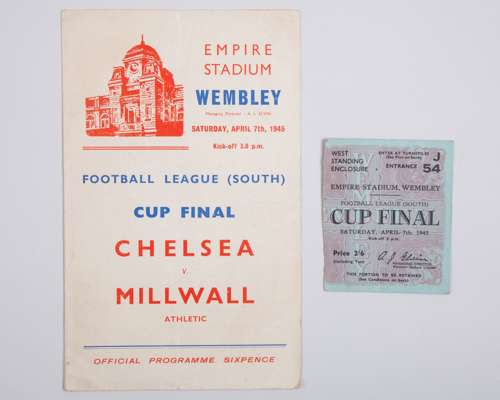 Chelsea v. Millwall Football League Cup Final programme, 7th April 1945