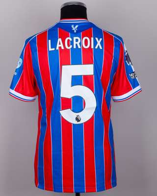 Maxence Lacroix No.5 Crystal Palace v. Aston Villa match worn shirt