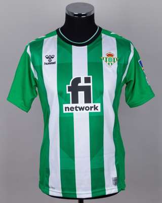 Sergio Canales green and white No.10 Real Betis v. Sevilla short-sleeved shirt, 2022