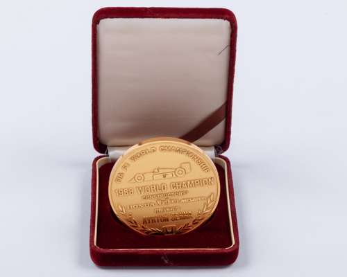 Ayrton Senna Yellow-Metal 1988 McLaren Team Championship Medal