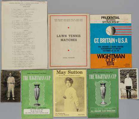 Rare Lord Mayor's Red Cross and St. John Fund 'Daily Sketch' War Relief programme, 1940, 
 three Wightman Cup programmes, comprising 1950, 1956 and 19