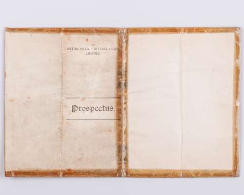 An Aston Villa prospectus, 1896