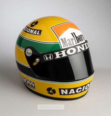 Ayrton Senna McLaren 1990 full scale replica F1 drivers helmet, 
 unsigned and unboxed