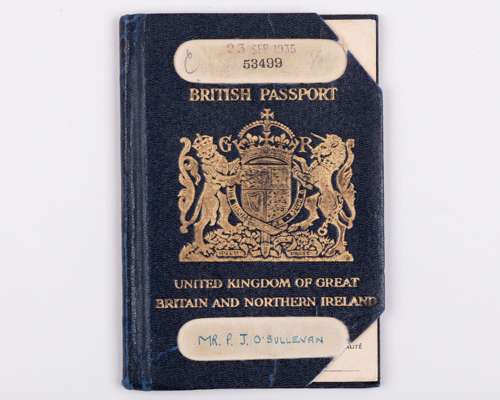 Sir Peter O'Sullevan's first passport