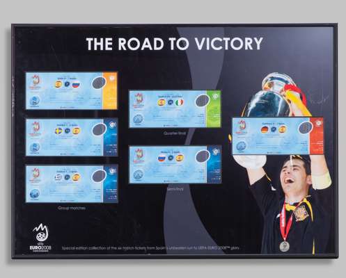 Spain UEFA European Championship 2008 match ticket display