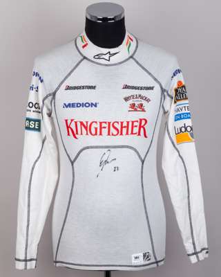 Nico Hulkenberg Signed Sahara Force India F1 Team Race Used Nomex Top