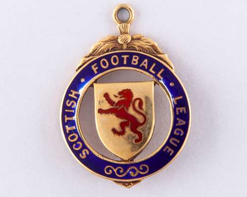 Bobby Kirk 9ct gold and enamel Scottish League Cup winners medal, 1958