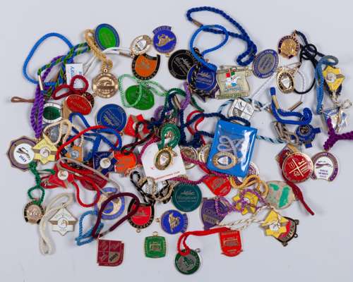 A collection of 59 Irish Racescourse members' badges 1980s onwards