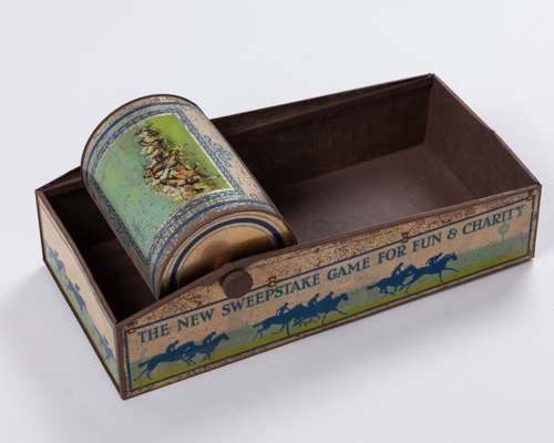 A tinplate horse racing tombola circa 1900