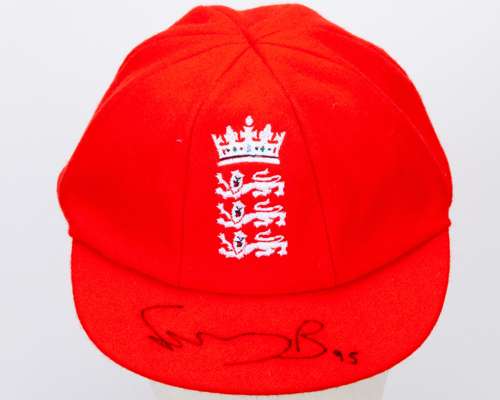 Sonny Baker red England Red For Ruth match issued signed cap