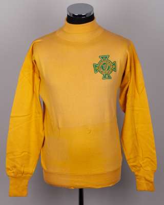 Harry Gregg yellow Northern Ireland goalkeepers shirt, early 1950s
