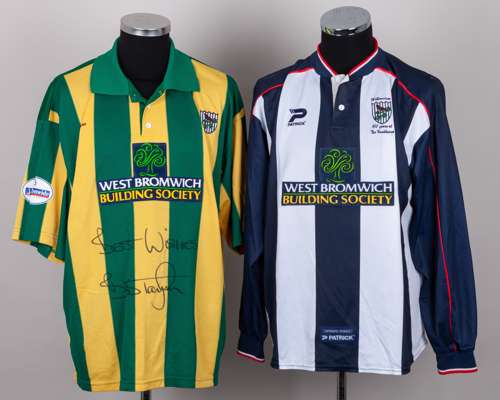 Blue and white No.3 West Bromwich Albion long-sleeved shirt, 2002-04