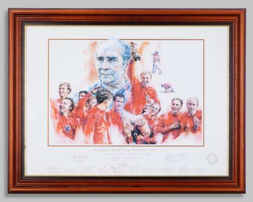 England 1966 World Cup Winners signed limited edition autographed print