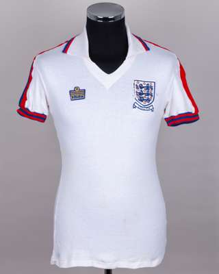 Sammy Lee white, red and blue No.8 England Youth short-sleeved shirt