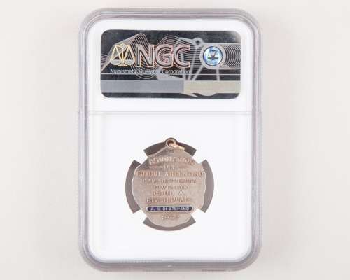 Alfredo Di Stefano Argentinian silver and enamel River Plate medal 1947