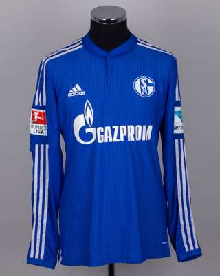 Kevin-Prince Boateng blue No.9 Schalke 04 long-sleeved shirt 2015-16