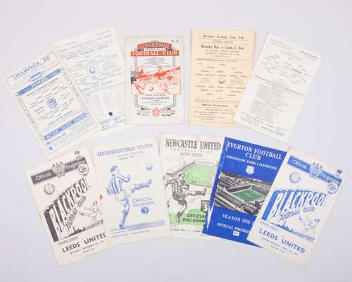 Ten Leeds United Reserve away match programmes, 1950s