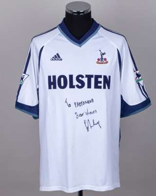 Gary Doherty white No.12 Tottenham Hotspur v. Torquay match worn autographed shirt, 2001