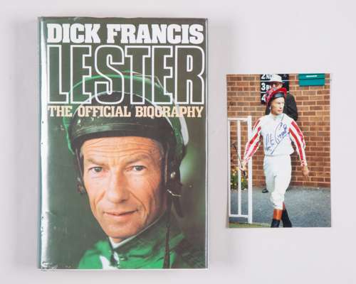 Dick Francis signed copy of Lester The Official Biography