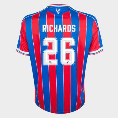 Chris Richards red and blue No.26 Crystal Palace v. Dynamo Kyiv match worn shirt