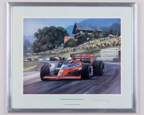 ‘The Team Haas Lola / Ford THL-2 Formula 1 Car’ Framed Print - by Michael Turner