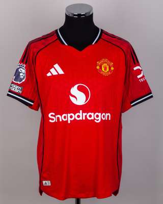 Ayden Heaven red No.26 Manchester United short-sleeved shirt, 2025-26