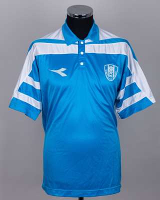Blue and white No.12 Israel v. Sweden short-sleeved shirt, 1993