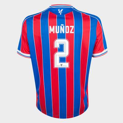Daniel Muñoz red and blue No.2 Crystal Palace v. Dynamo Kyiv match worn shirt