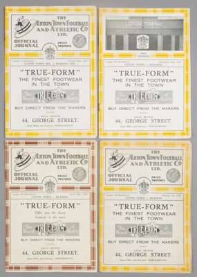 Four Luton Town v Reading programmes 1930s, 

F.L. Division Three fixtures unless otherwise stated,13th April 1935, 12th October 1935  (reserves, Lond