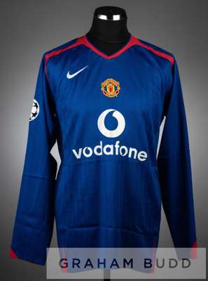 Cristiano Ronaldo blue and red Manchester United no.7 away jersey v Benfica in the UEFA Champions League Group D at Estadio da Luz Lisbon, 7th Decembe