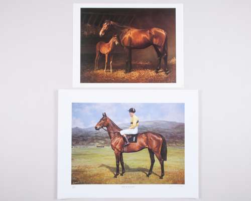 A group of four Desmond Snee (Irish, 1957-2005) limited edition horse racing prints