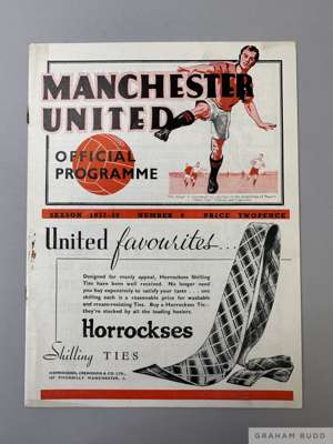 Manchester United v. Aston Villa match programme, 20th November 1937