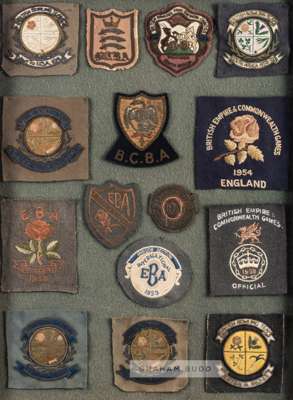 Extensive collection of bowling club badges collected by the English bowls player John Lord Coles (1892-1972) a past president of the B.C.B.A,
 compri