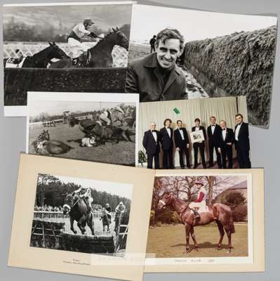 A collection of approximately 80 photographs relating to the career of the Champion Jockey Stan Mellor MBE,
 mostly b & w press photographs, various s