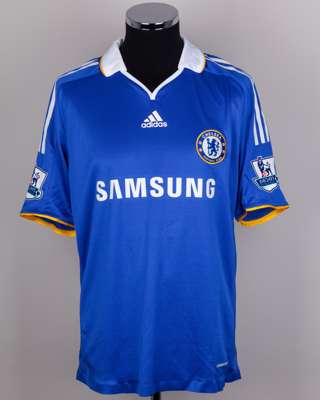 John Terry blue and white No.26 Chelsea v. Manchester United match worn shirt, 2009