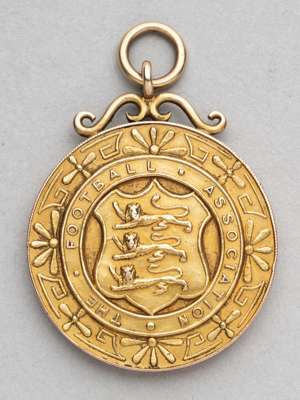 An interesting medal for a Trial Match staged by the Football Association at Arsenal FC's Highbury ground to experiment with proposed changes to the o