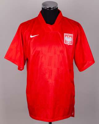Red No.19 Poland short-sleeved shirt, 1996-97