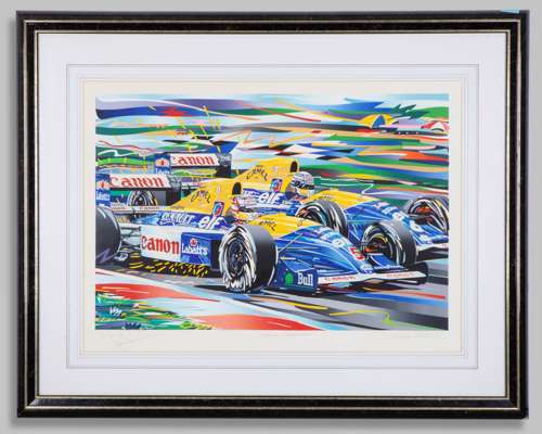 Nigel Mansell Signed 1992 Williams Renault Limited Edition Framed Print