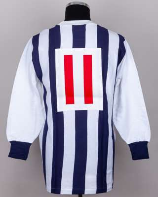Blue and white No.11 West Bromwich Albion long-sleeved shirt, 1964-69