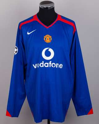 Wayne Rooney blue No.8 Manchester United long-sleeved shirt, 2005-06