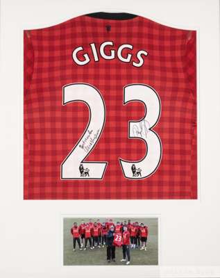 Ryan Giggs commemorative shirt, numbered 23, 
 the shirt and number to commemorate Ryan Giggs scoring in twenty-three consecutive league seasons, 2013