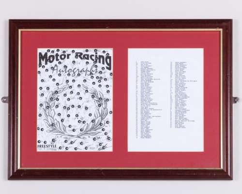 Nigel Mansell Framed Signature Display