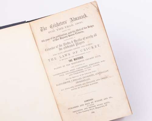 John Wisden's Cricketers' Almanack for 1869