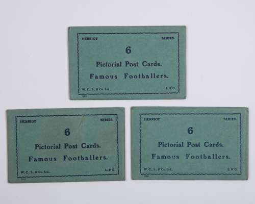 Eighteen Herriot Series Famous Footballers postcards