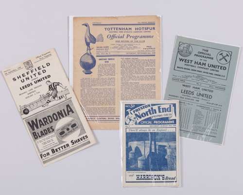 Four Leeds United away match programmes, 1949