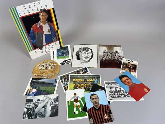 A collection of football postcards, photographs and pictures, 
 with an emphasis on modern editions, b&w team photographs, player portrait cards, publ