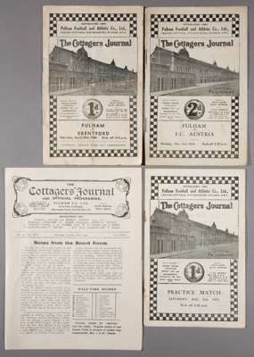 A collection of 41 Fulham home programmes dating between the 1920s and the 1940s,
 comprising 9 from the 20s including Manchester United 1922-23; 20 f