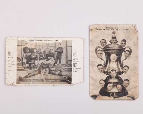 An early Arsenal team-group postcard, the Royal Arsenal football team of season 1889-90