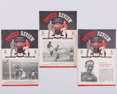 Three Manchester United home match programmes, 1949,