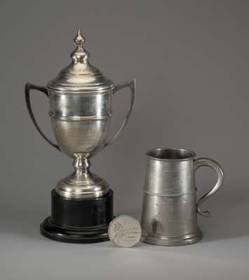 John McMahon Preston North End Captain - three various club awards, 
 comprising silver medallion, the observe inscribed PROFESSIONAL FOOTBALLERS ASSO